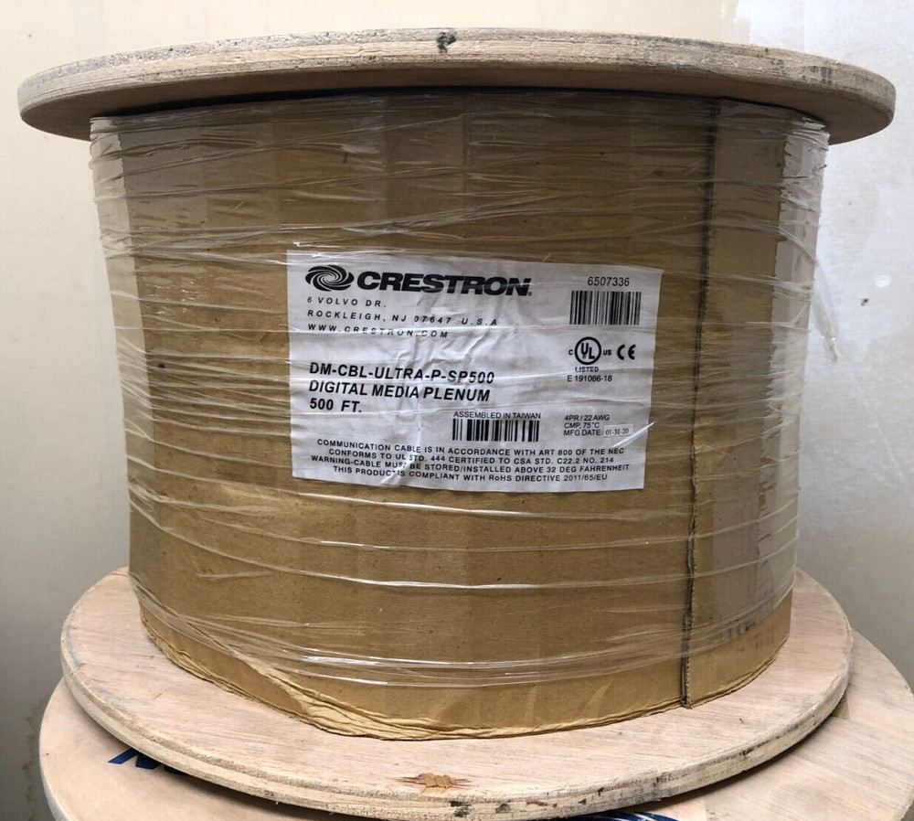 Crestron DM-CBL-ULTRA-P-SP500  DigitalMedia™ Ultra Cable, Plenum Type CMP, 500ft