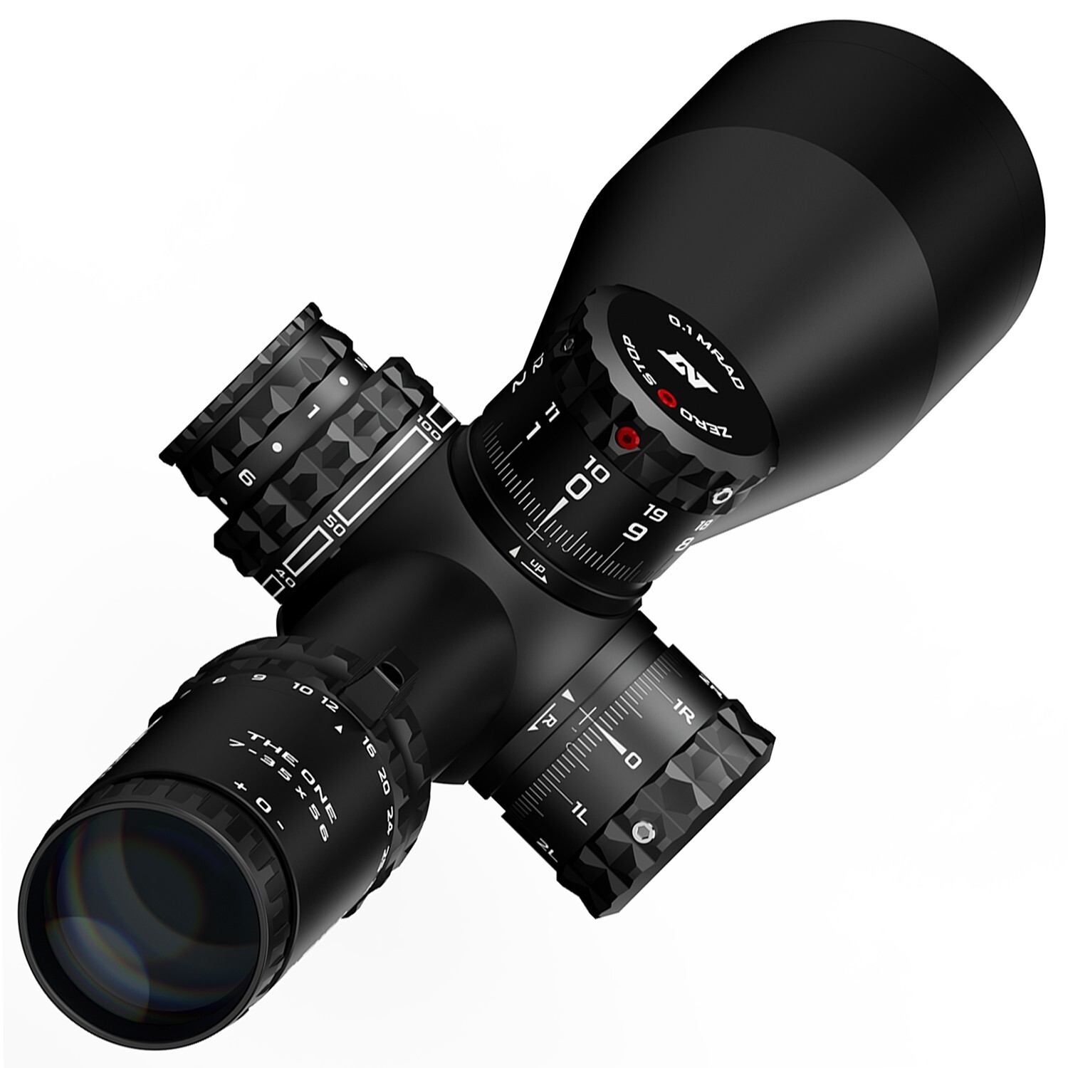 DNT Optics TheOne 7-35x56 FFP MIL TOR/MPR Illuminated Reticle with Zero Stop