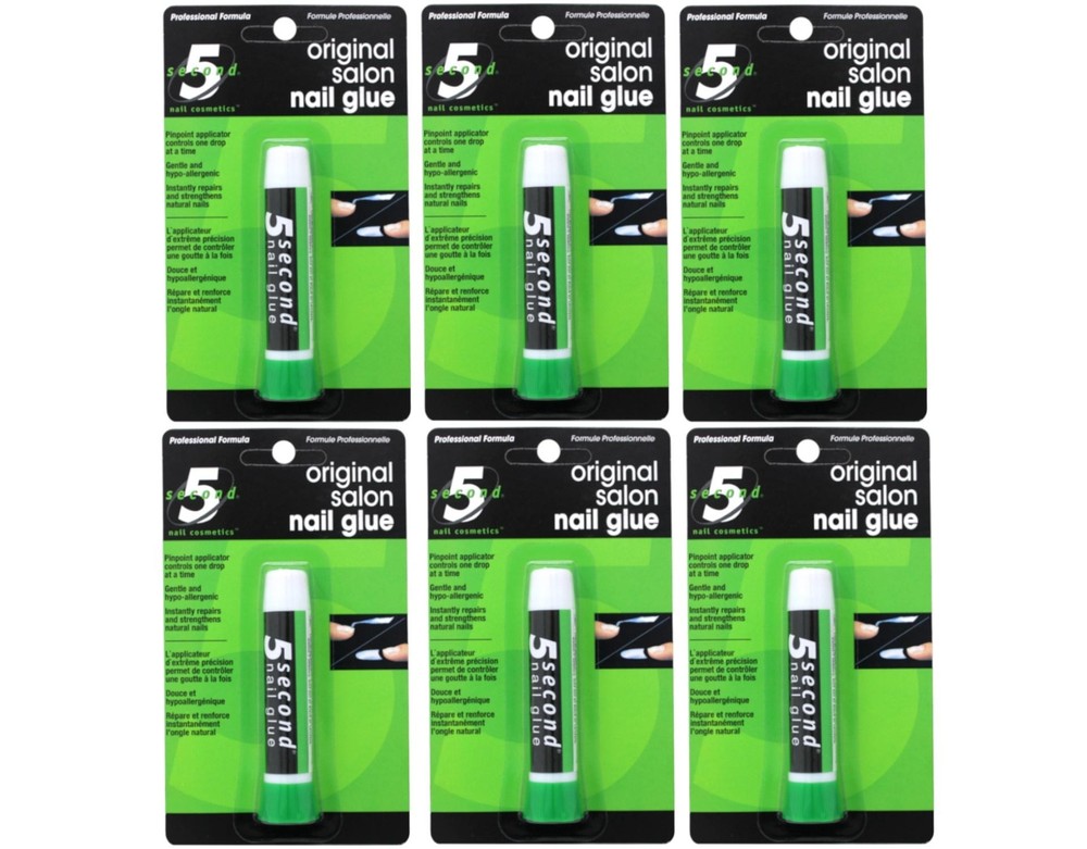 5 Second Nail Salon Nail Glue - 6 Pack