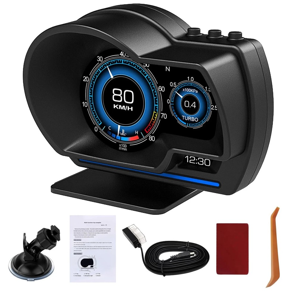 OBD2 Speedometer for Car with GPS Dual System, Water TEM, Volt,...