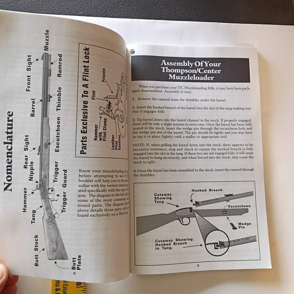 Shooting Thompson / Center Black Powder Muzzleloading Firearms Manual Soft Cover