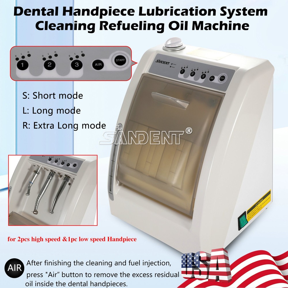Dental Automatic Handpiece Maintenance Lubrication System Oiling Cleaner Machine