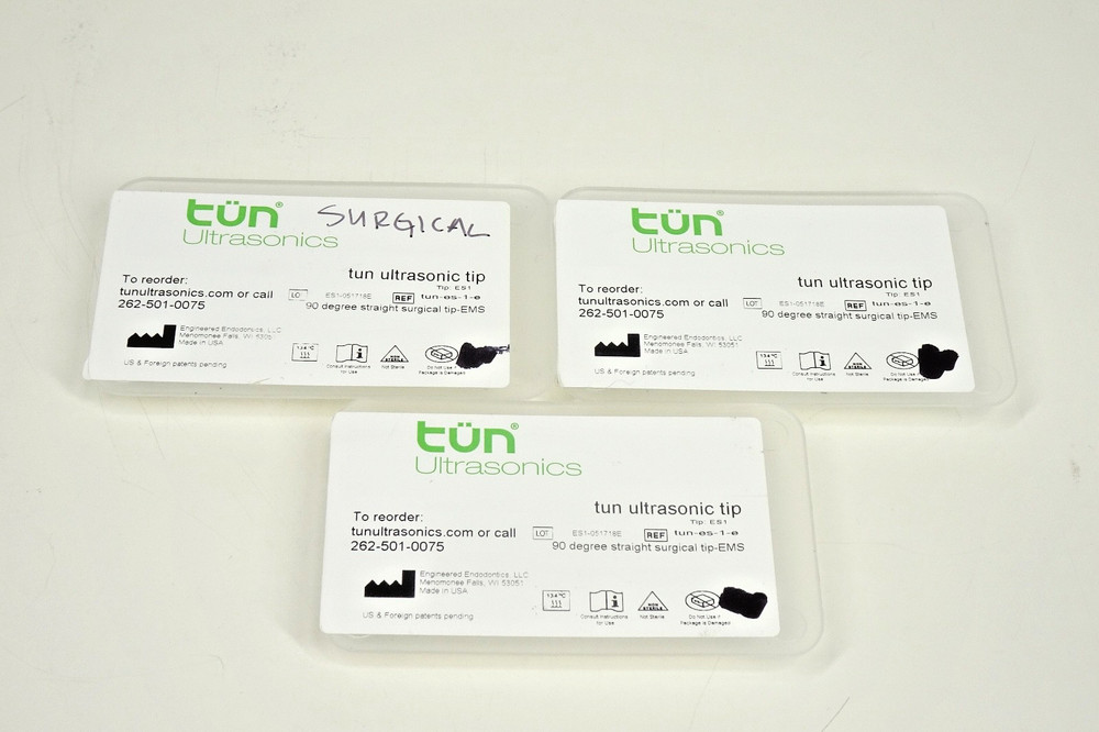 Lot x3) Engineered endontics Tun Ultrasonic Tip ES1