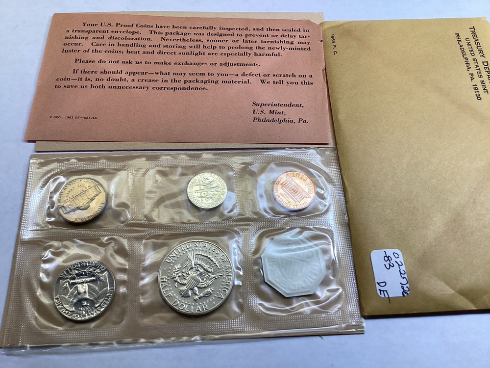 1964 US Mint Silver Proof Set in Original Flat Package 022726 83de