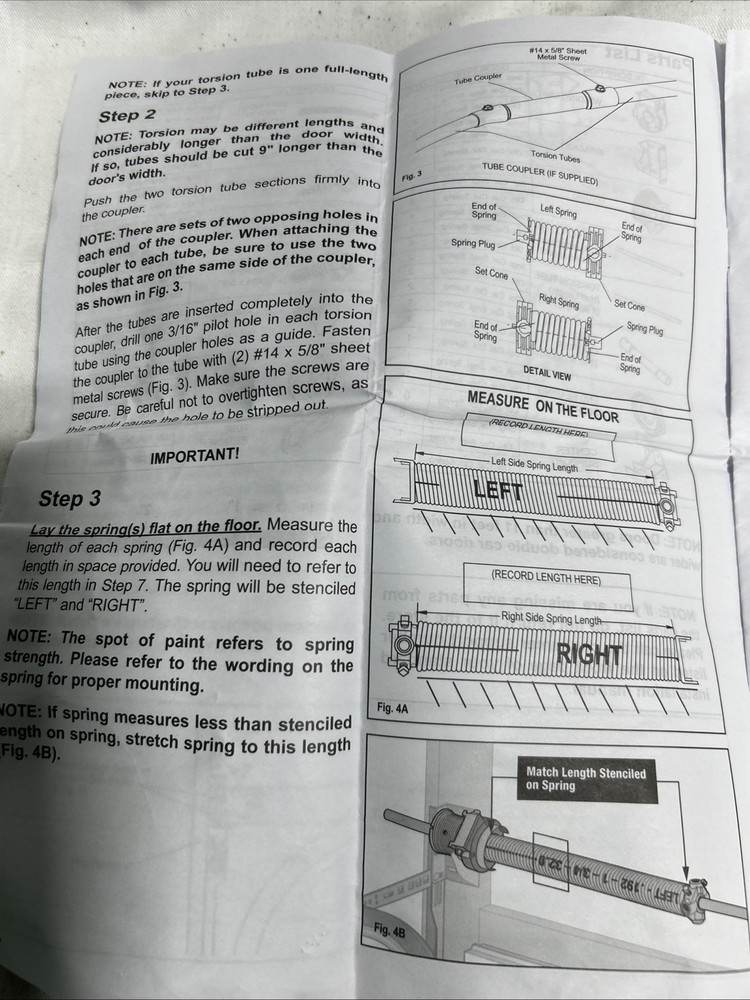 EZ-SET Torsion Spring System 1042026 SS