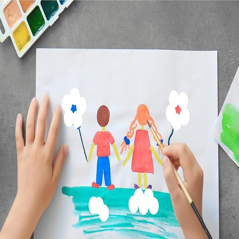 1000Pcs 1 Inch White Circle Dot Sticker Round Coding Labels 1 inch,