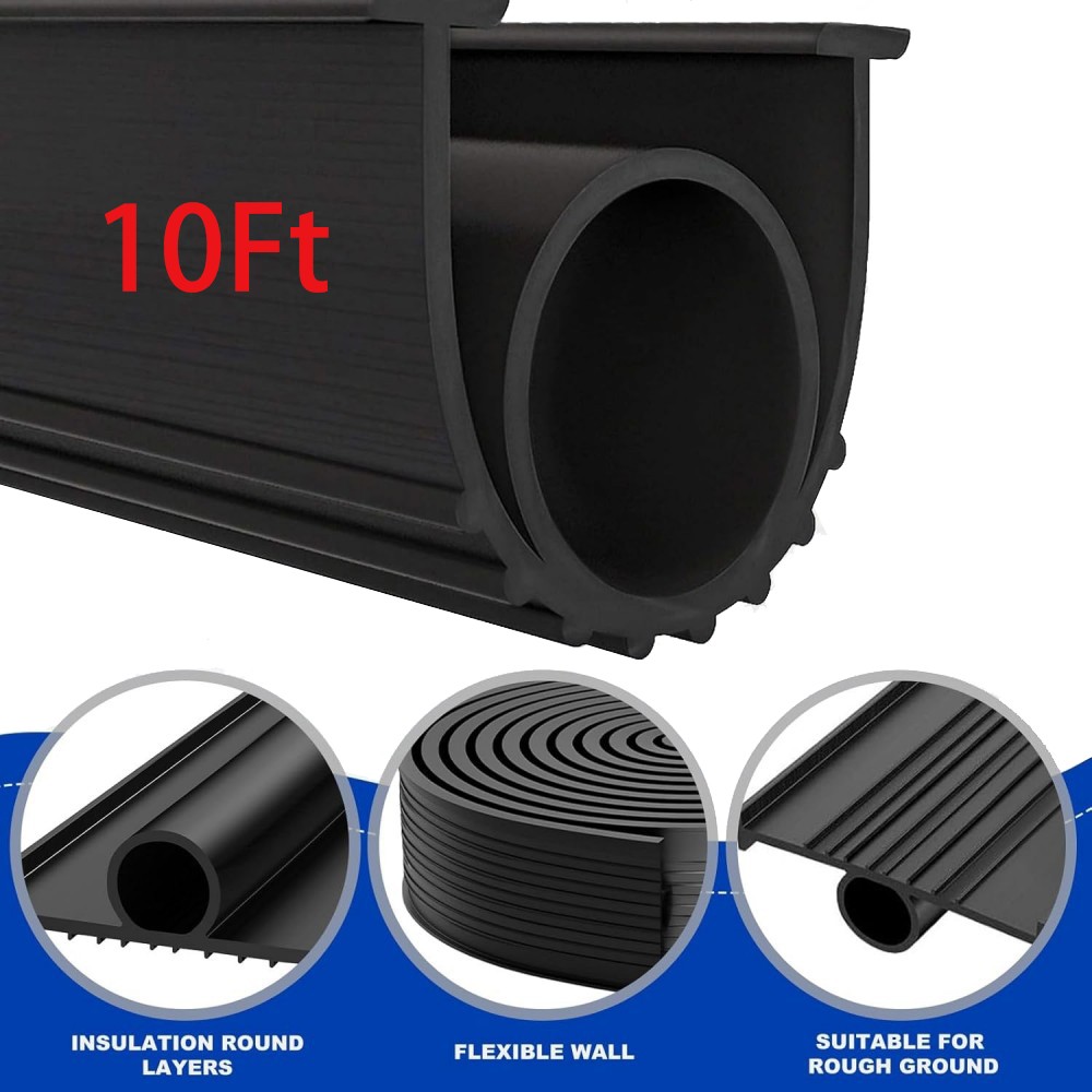 10Ft Garage Door Bottom Waterproof Rubber Buffering Seals Strip Universal