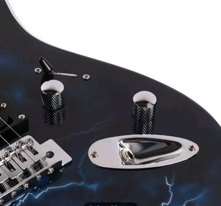 ST-E electric guitar (white) with double pickup + case + strap + pick +...