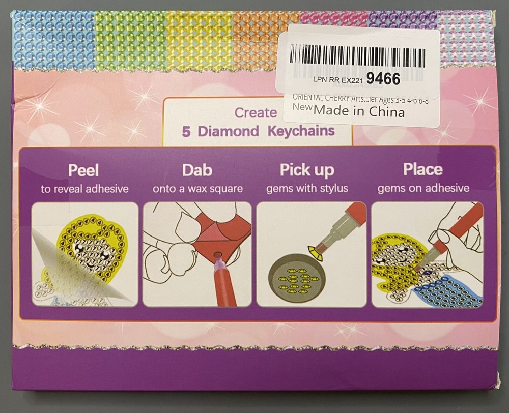 Oriental Cherry Make Your Own Gem Keychains 5 Keychains