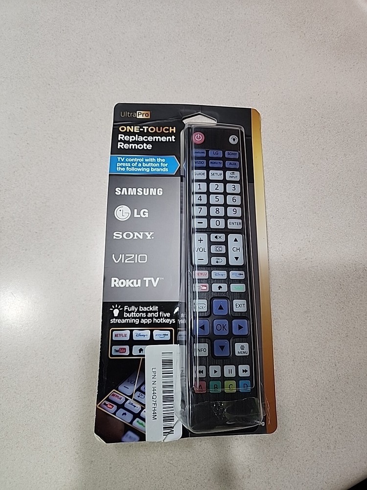 UltraPro One Touch Instant Pairing Replacement Remote  Black