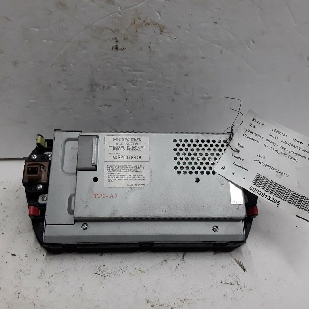 10 2010 Acura TSX information display screen OEM