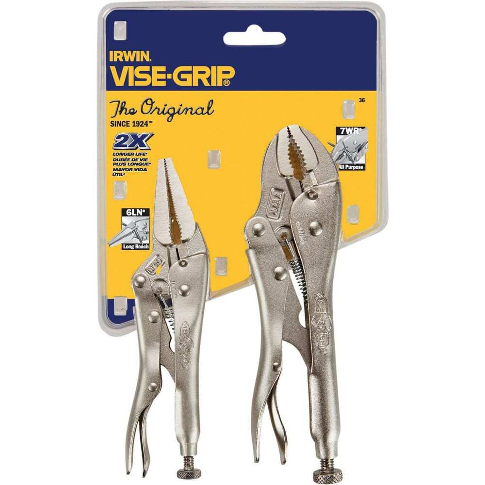 Irwin 2 Piece Locking Plier Set Comes in Display Card