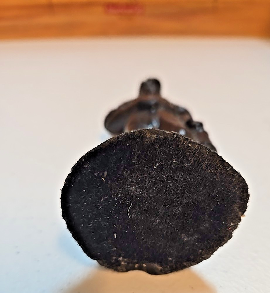 Vintage Handcrafted Coal Miner Figurine; Compressed Coal/Anthracite