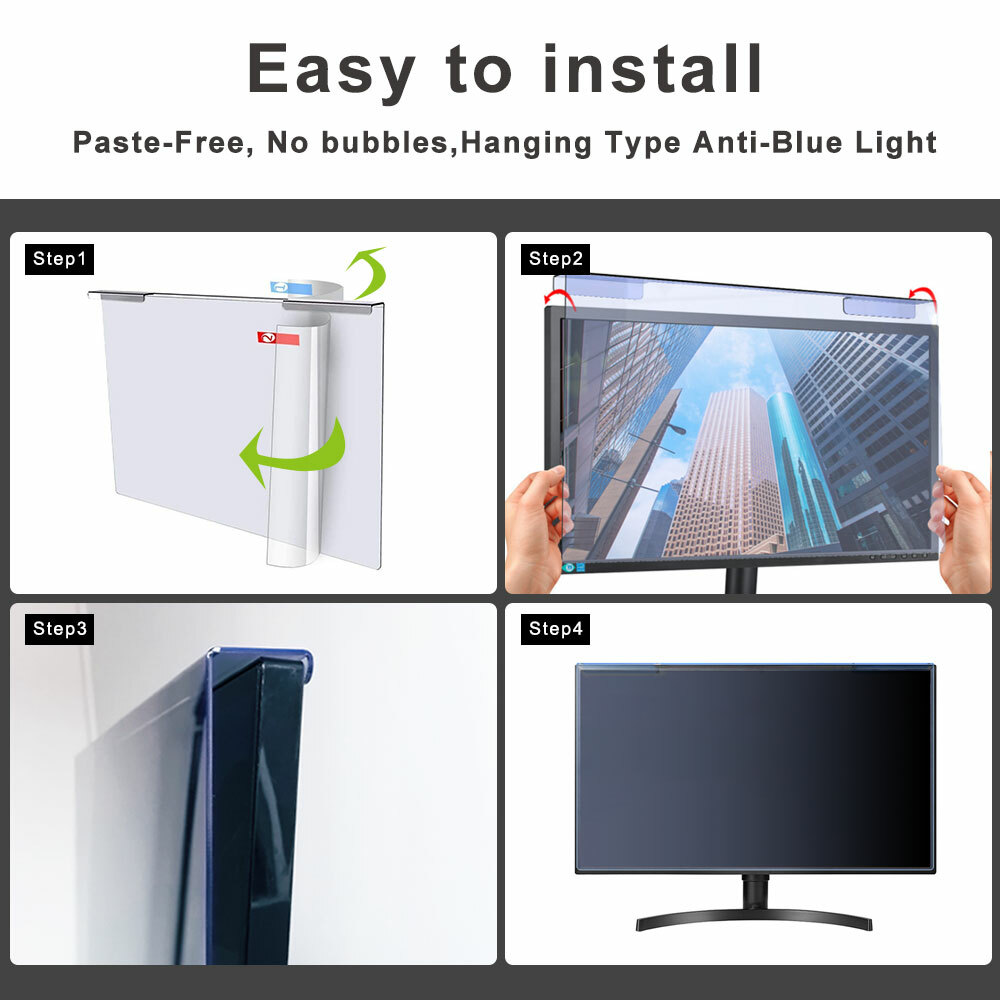 Anti Blue Light Screen Protector Hanging Panel Cover Guard Shield For iMac 27"