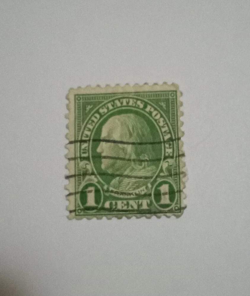 Ben Franklin 1 cent stamp Green