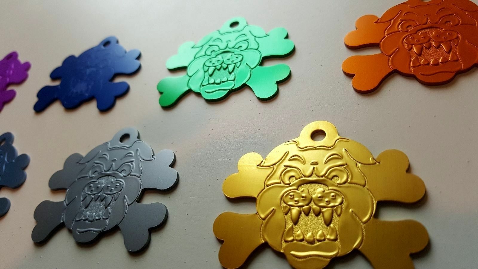 CUSTOM ENGRAVED PERSONALIZED PET TAG ID DOG CAT NAME TAGS DOUBLE SIDE