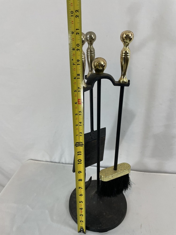 Cast Iron Base 21" Fireplace Tool Holder Set