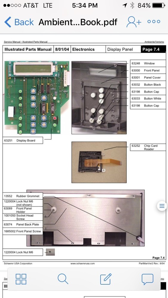 Schaerer Ambiente, Verismo Print/Display Board