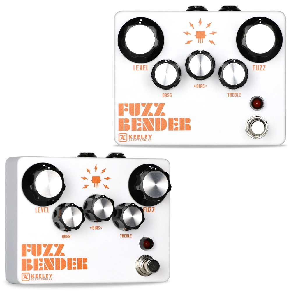 Keeley Fuzz Bender 3 Transistor Hybrid Fuzz, 3 Patch Cable - Bundle
