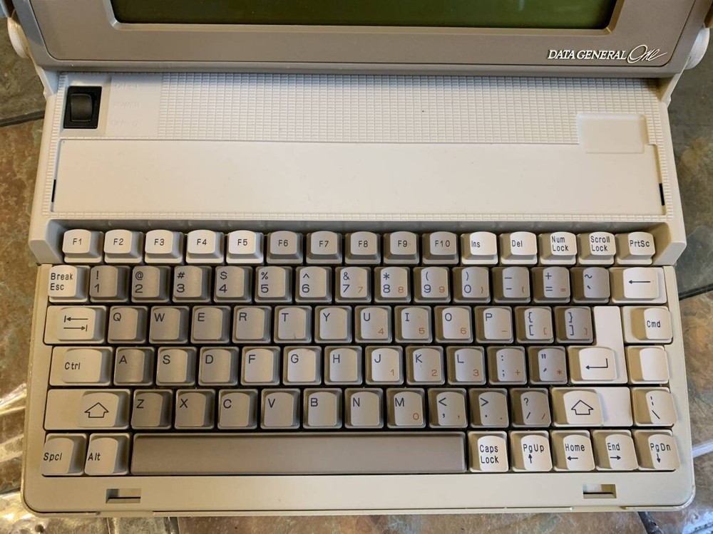 vintage 80s Data General One Computer Model 2247 Early Portable Laptop Computer
