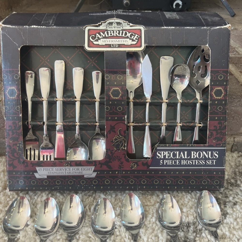 Cambridge Silversmiths Tableware Flatware Brittany Hostess Bonus Stainless 38