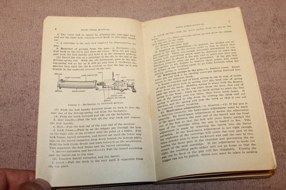 Original Pre WW2 U.S. War Dept "Basic Weapons" "MG Company", Named & 1932 dated