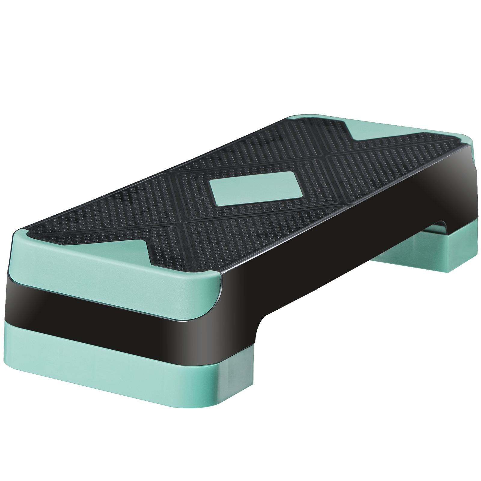 26.5" Aerobic Step Platform Adjustable Exercise Workout Stepper w/4 Risers Green