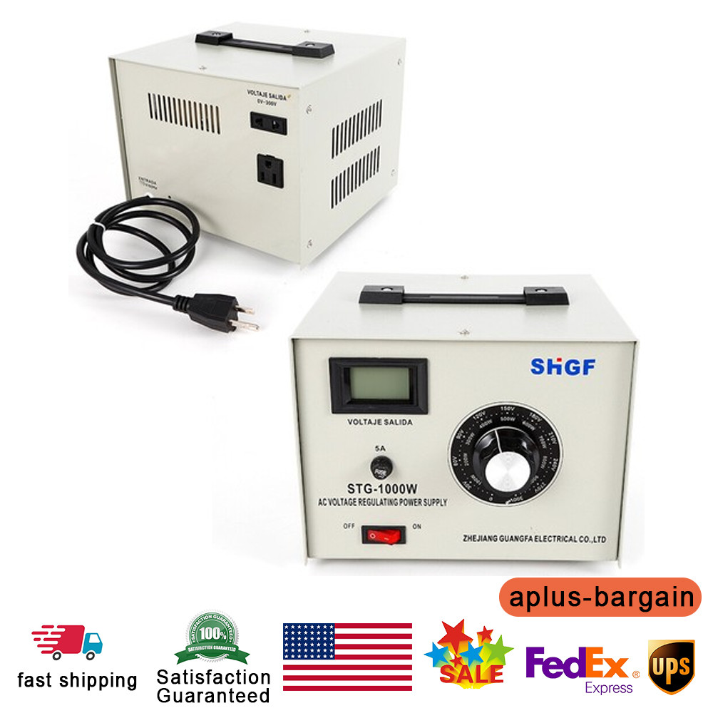 1000W 0-300V Variac Auto Transformer AC Variable Voltage Regulator Power Supply