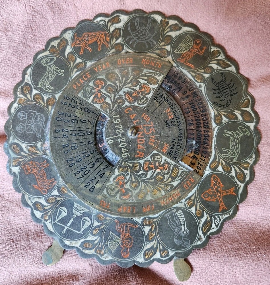 75 Year Brass Perpetual Calendar