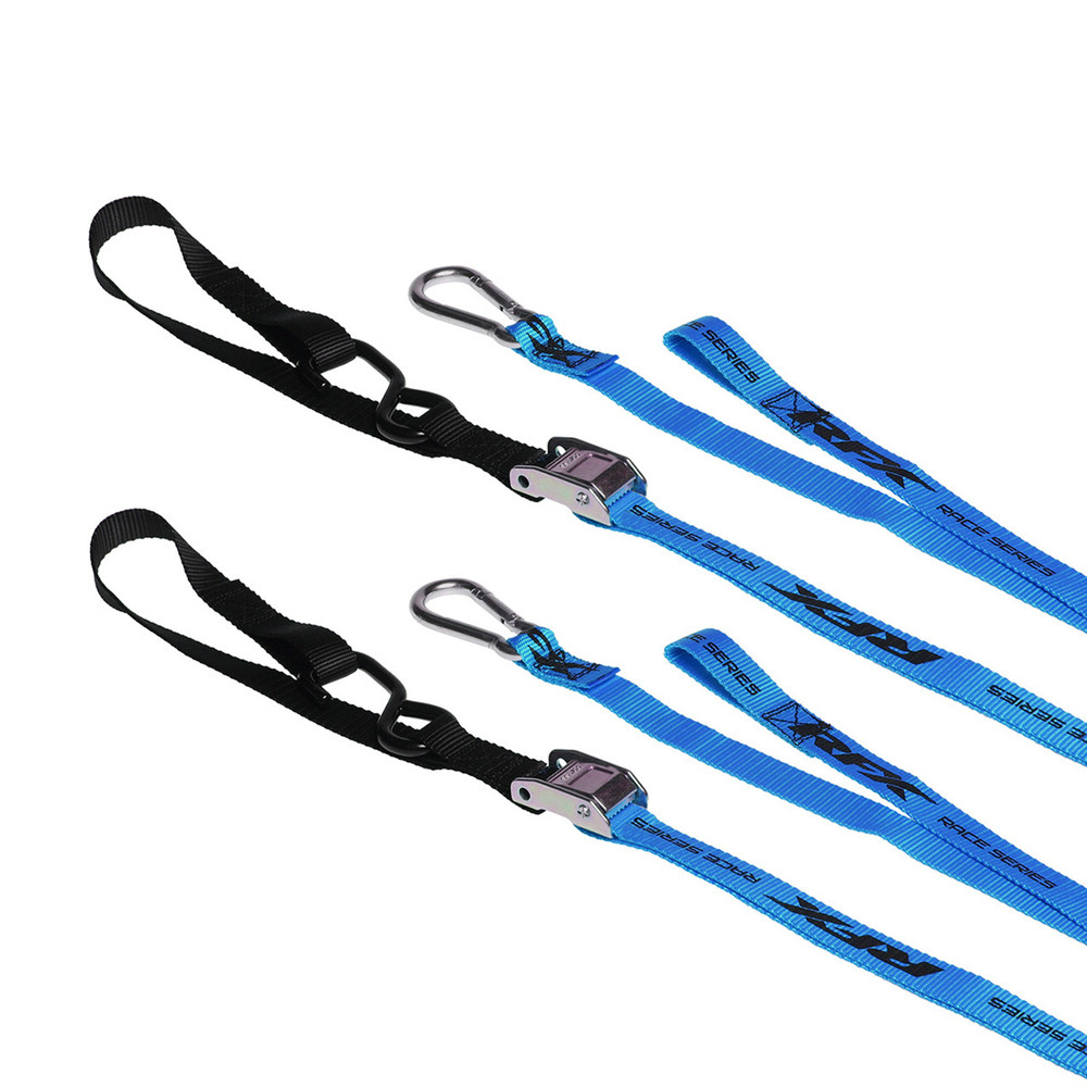1.0 Tie Downs Soft Loop & Carabiner Blue
