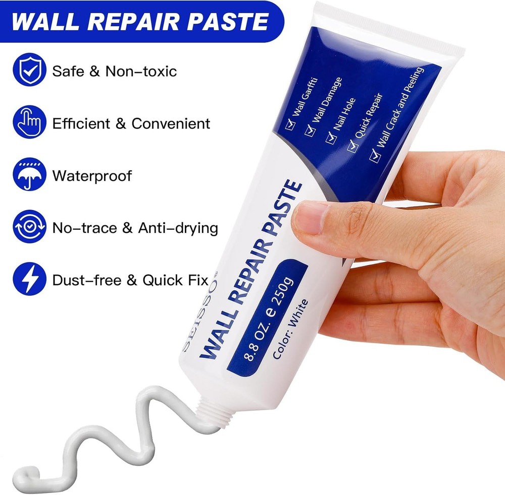 Eco-Friendly Wall Repair Kit - Waterproof Patch Paste with Tools for Home Fixes