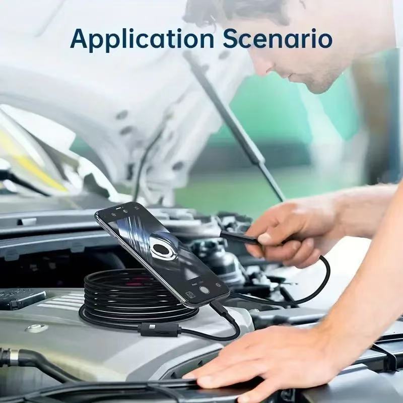 6LED USB Snake Endoscope Borescope HD Inspection Camera Scope For Android Type C