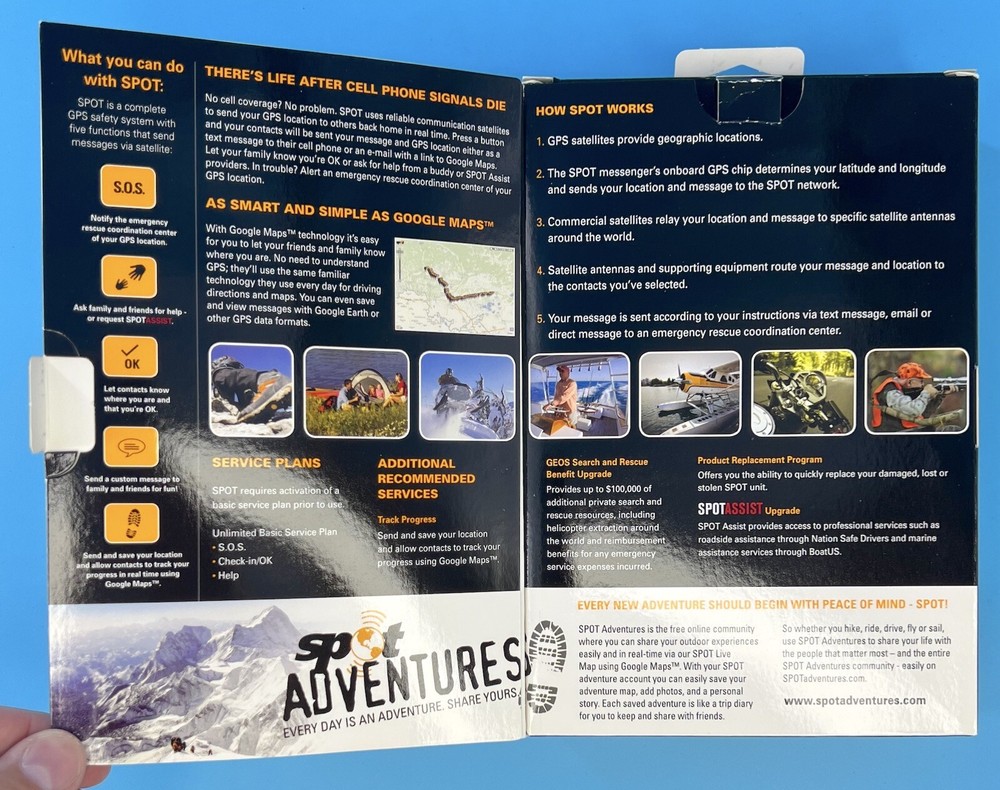 SPOT Satellite GPS Messenger 2 Handheld SOS - New