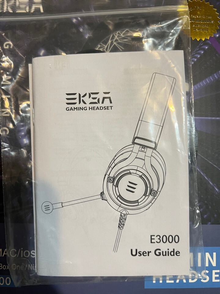 EKSA E3000 Gaming Headset Wired headphones with Noise Cancelation