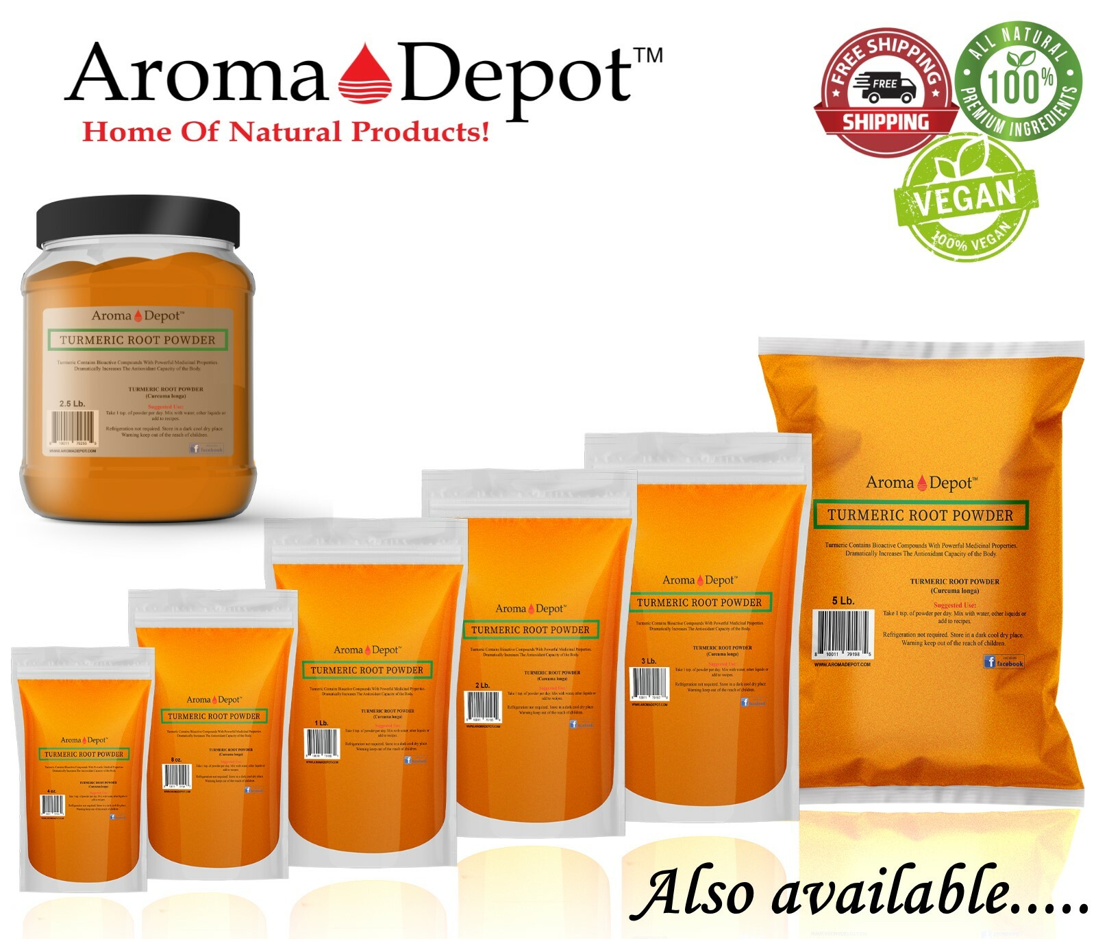 Tumeric Root Powder Pure Curcuma Longa Raw Spice cúrcuma Turmeric 100% Natural