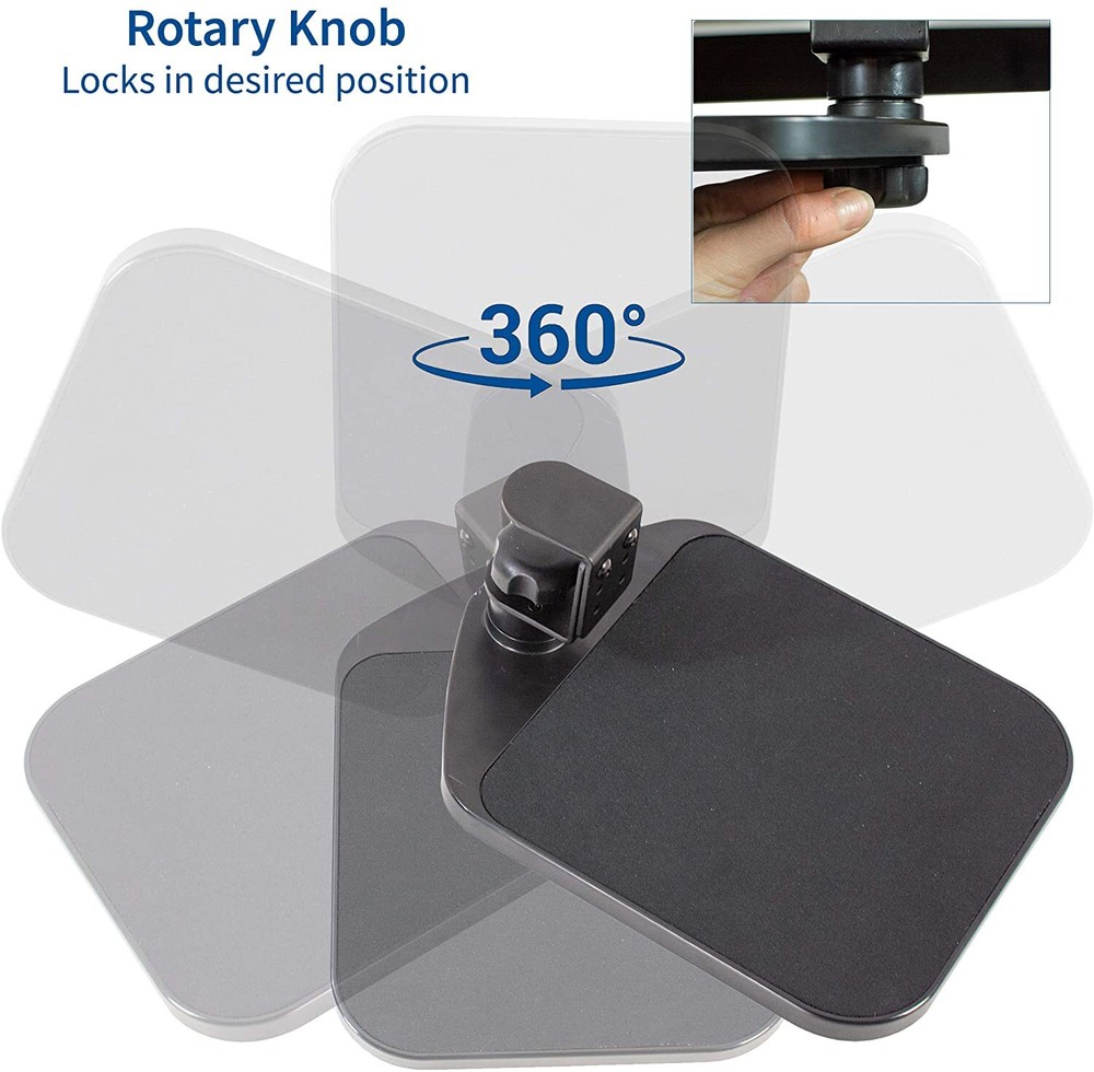 Under Desk Mouse Platform Ergonomic Swivel Mouse Pad Desktop Accessory