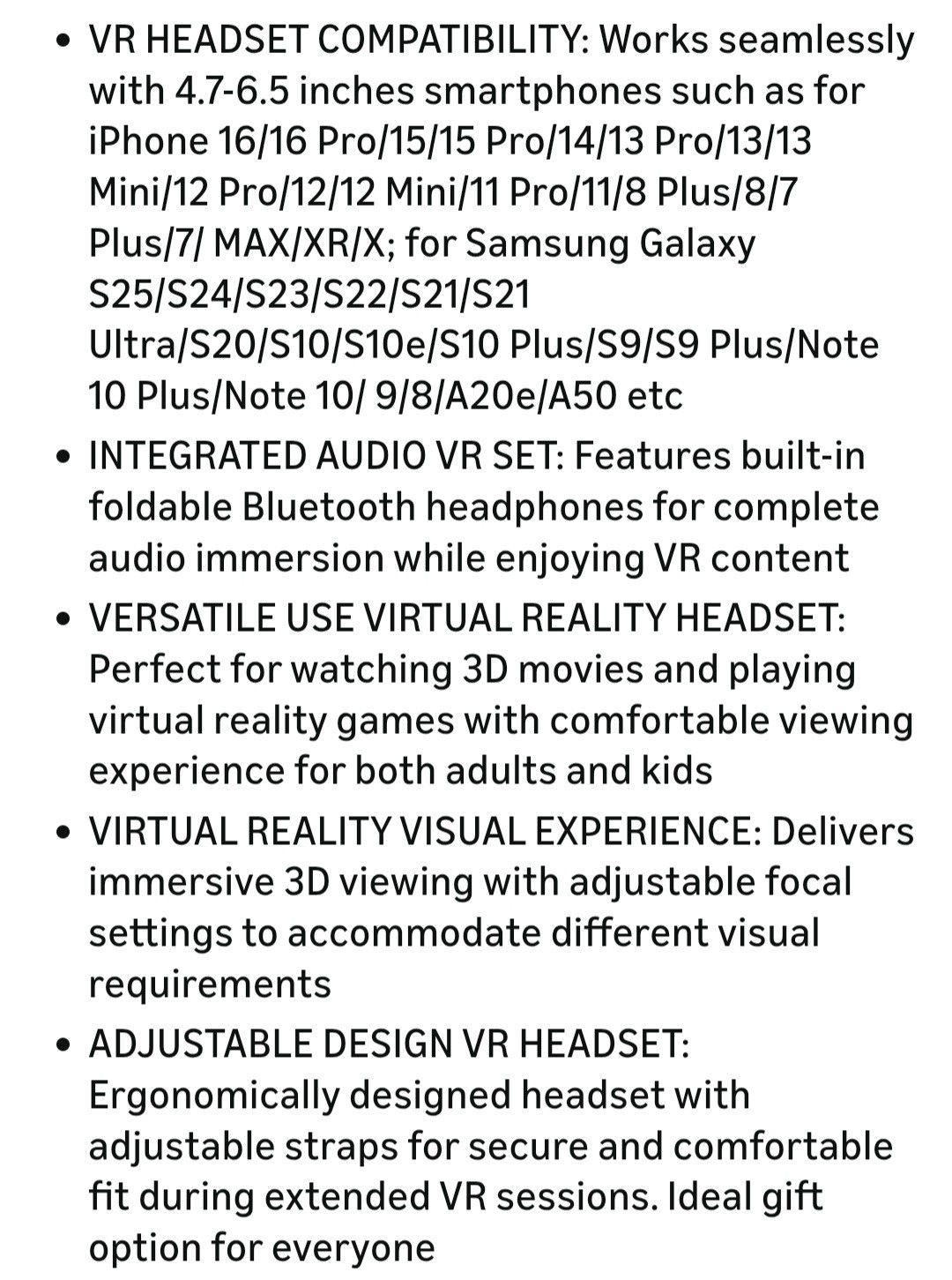 BOBOVR Z6 VR Bluetooth Virtual Reality Headset Wireless 3D VR Glasses For Phones