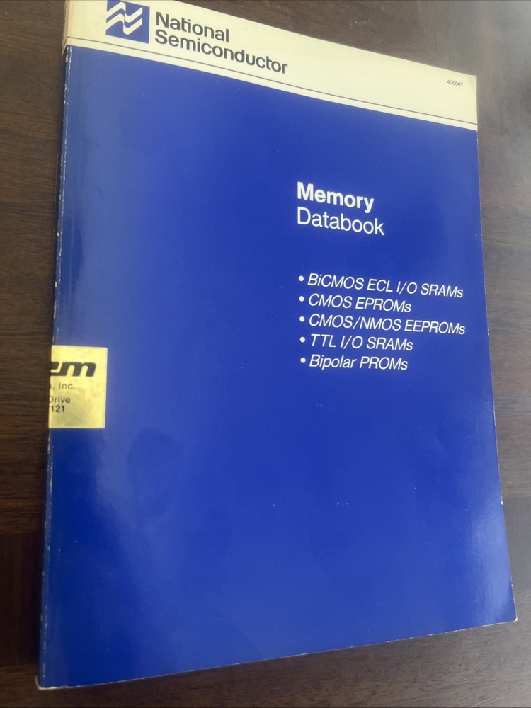 NATIONAL SEMICONDUCTOR Memory Databook 1990