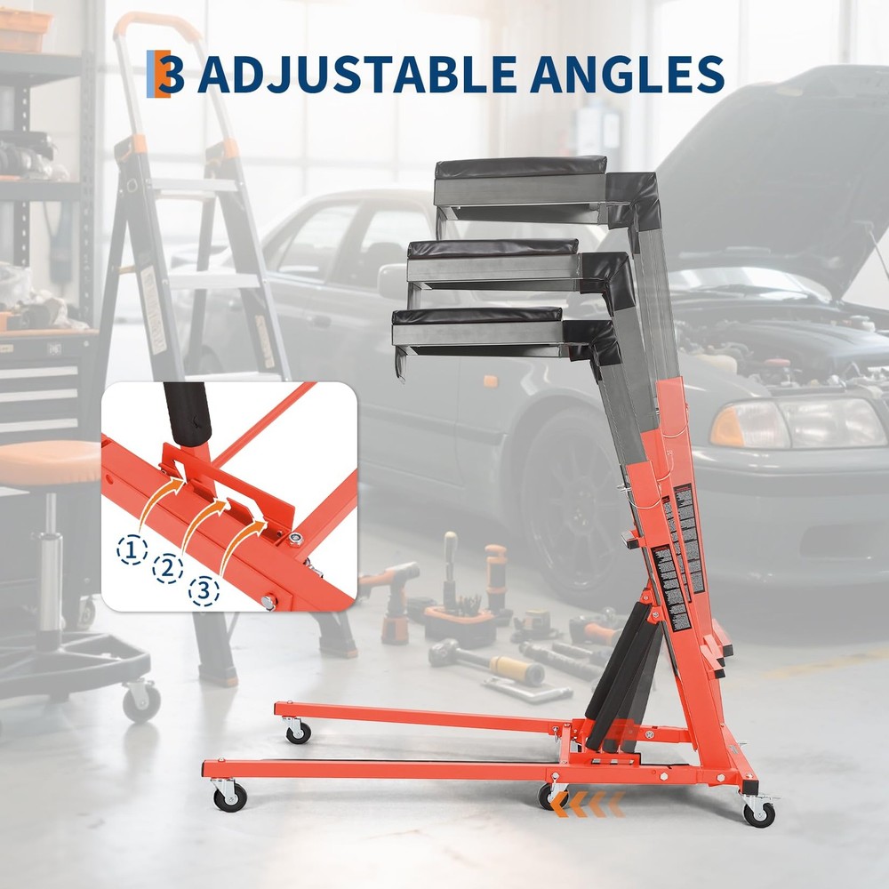 Foldable Automotive Topside Creeper ,Adjustable Height Engine Creeper & 6 Wheels