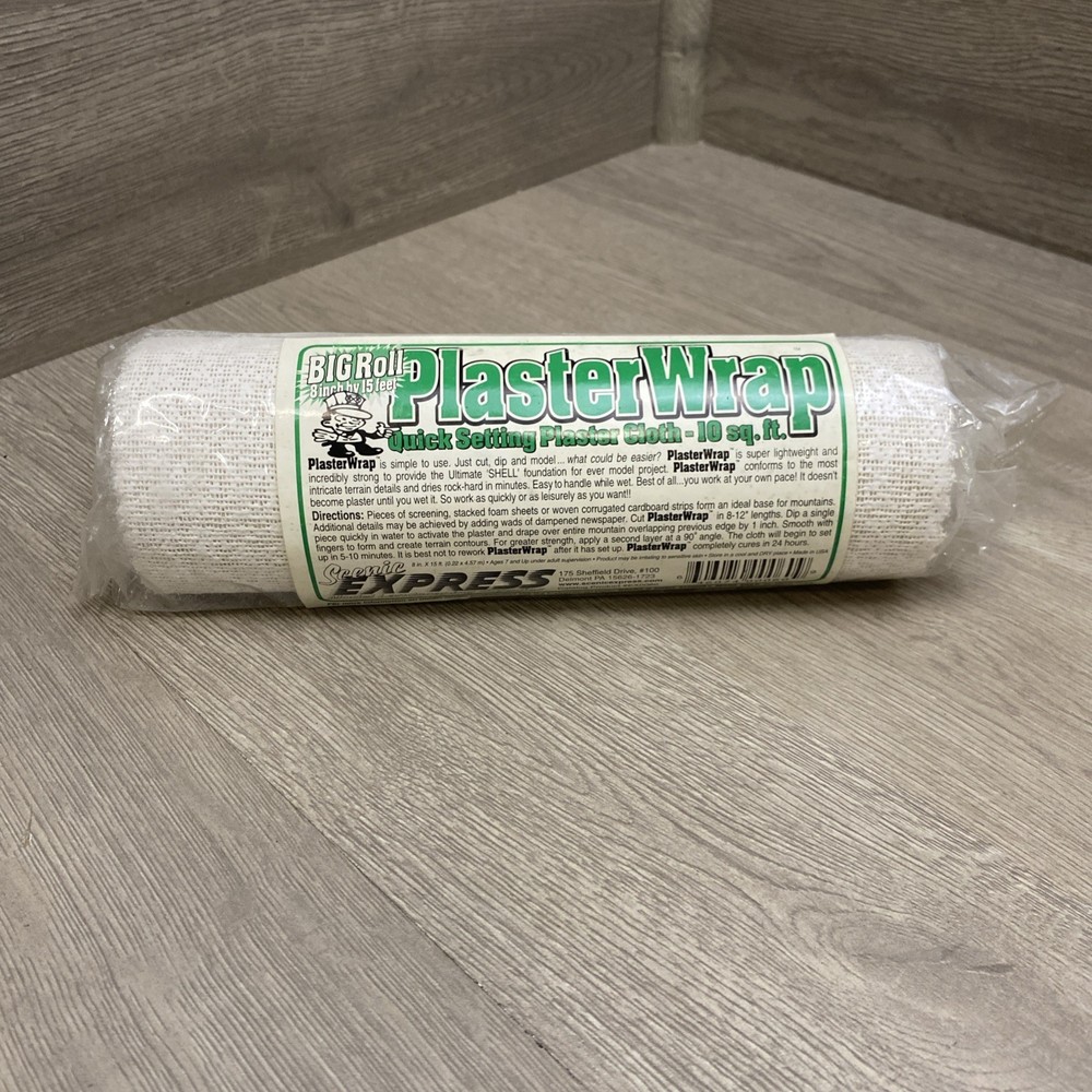 Big Roll Scenic Express 8" x 15”- 10 Sq Ft Quick Setting Plaster Wrap Cloth