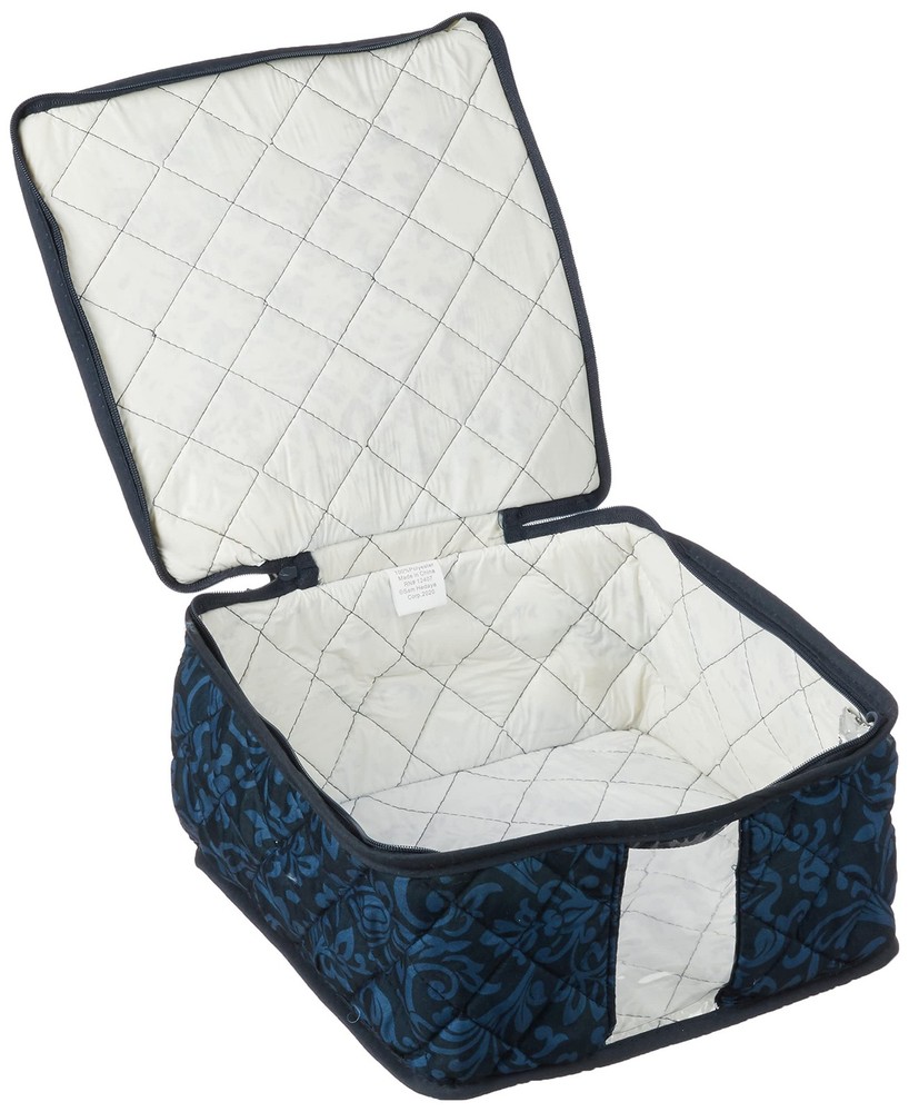 8-Piece Storage Containers Set – China, Navy, Quilted, Stackable Dish & Navy