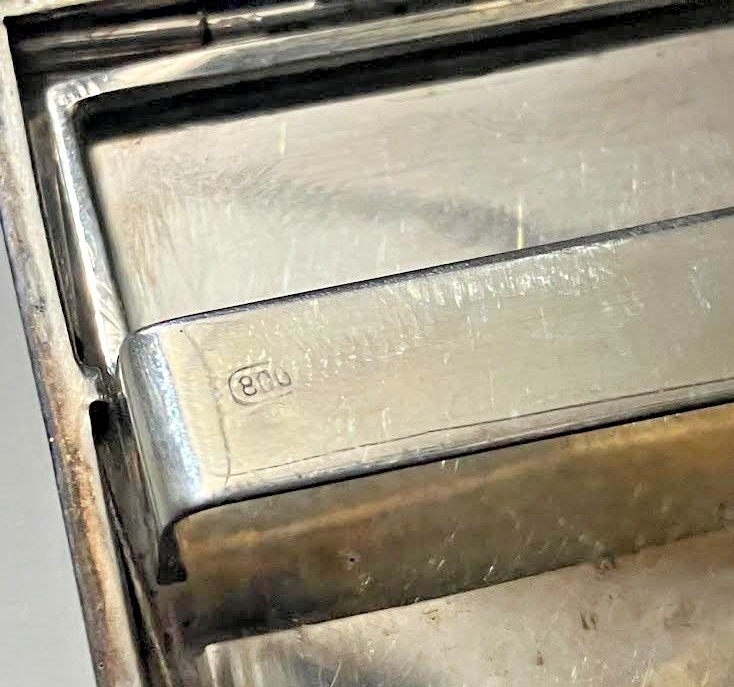 Antique Engraved 800 Silver Cigarette Case