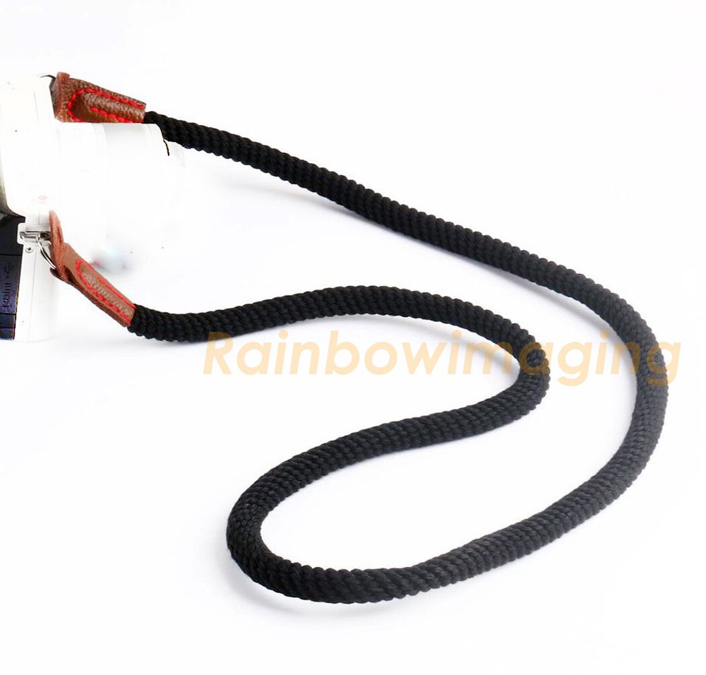 (2 Pcs ) Black Soft Cotton Shoulder Neck Strap Olympus E-PM2 E-PM1 PEN-F E-M1X
