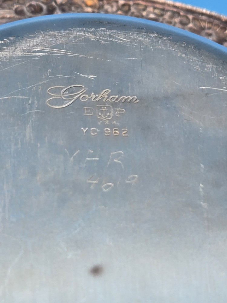 Vintage Gorham Silverplate #962 Breadplate/ Oval Platter