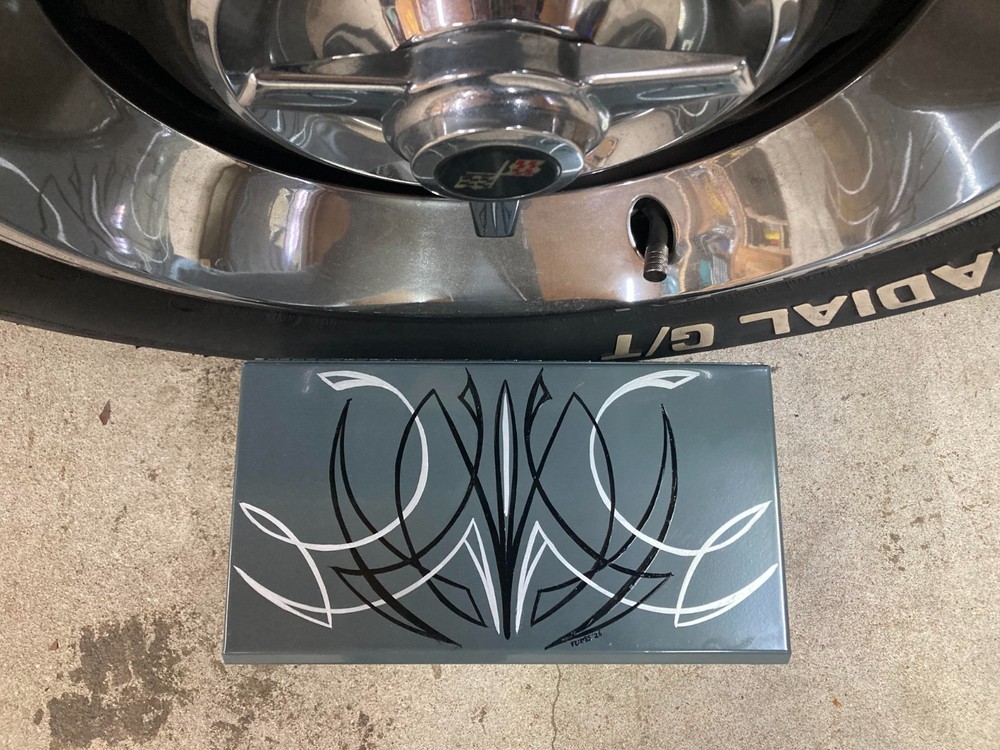 Gray Mini Toolbox Hot Rod Pinstripes