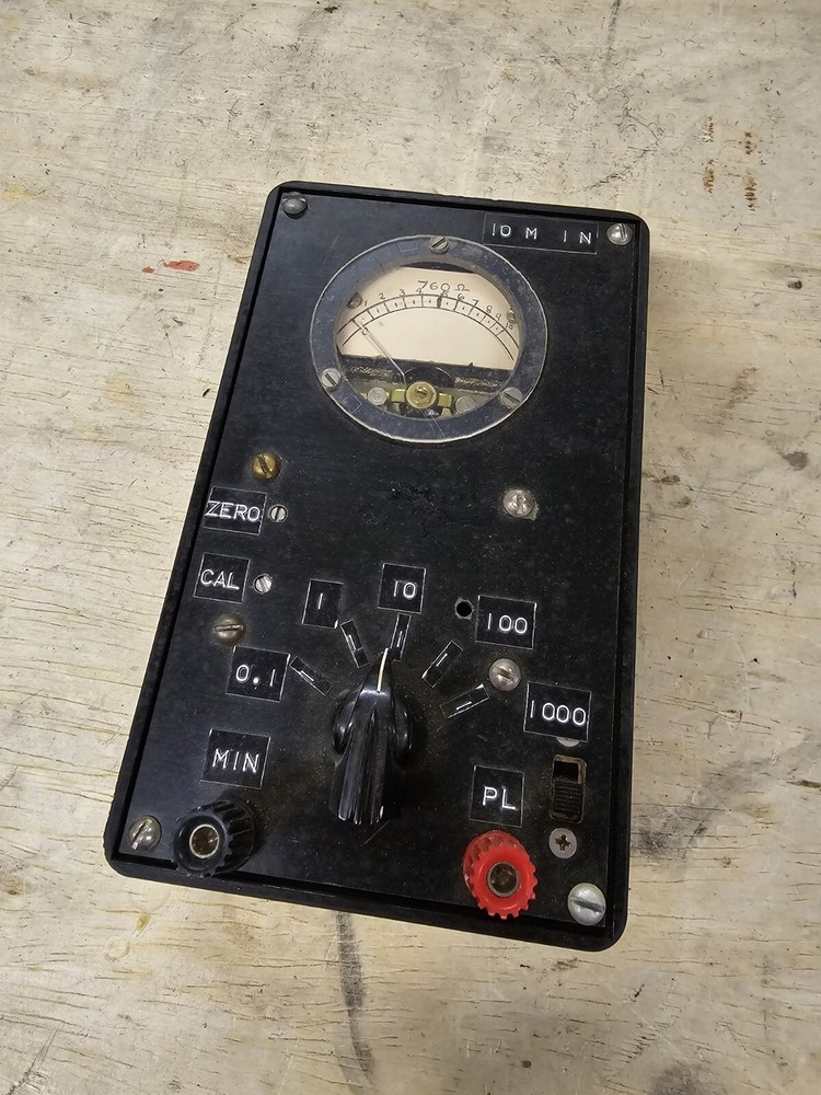 Vintage Ohms Measuring Unit Meter Home Kit