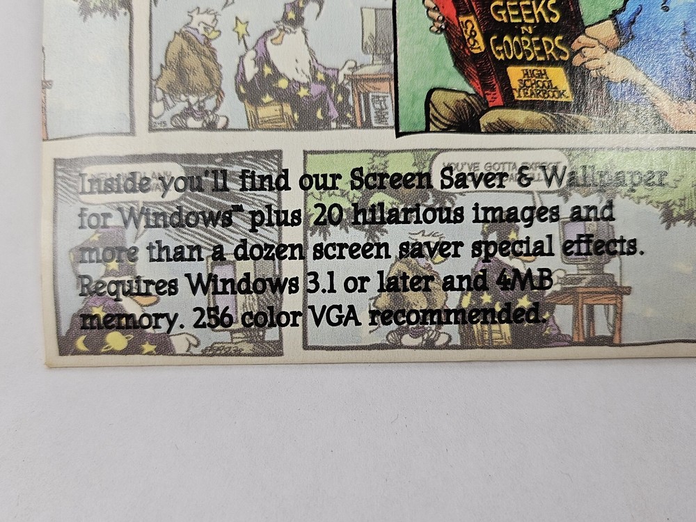 Comic Sampler Screen Saver & Wallpaper for Windows 3.5 Floppy Disk B. C. Shoe