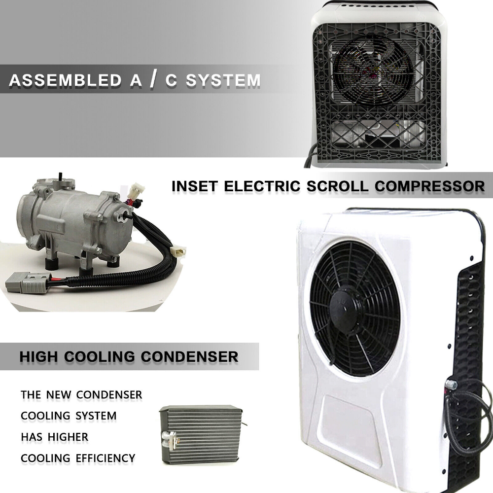 Truck Cab Air Conditioner 12000 BTU 12V Split AC Fits Semi Trucks Bus RV Caravan