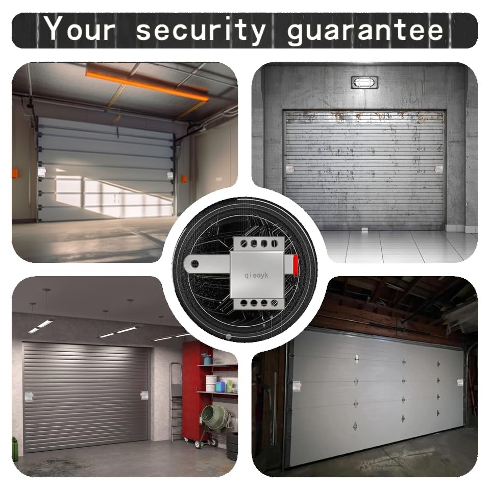 2 Pack Garage Door Locks with Self Tapping Screws Inside Deadlock for Most Ga...