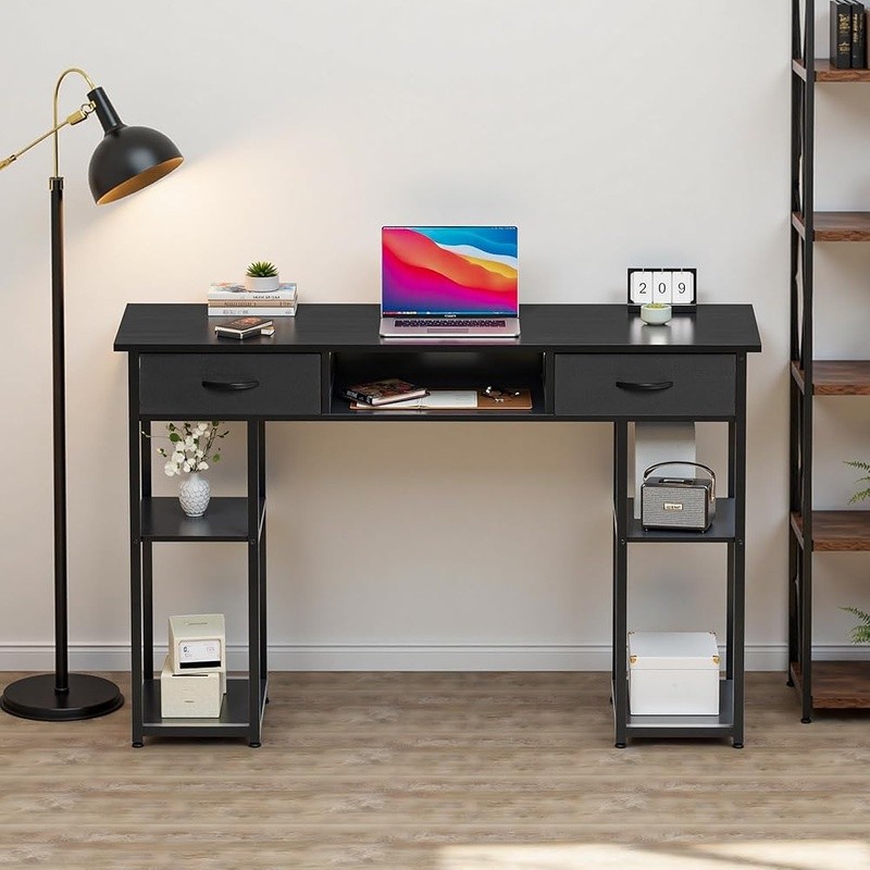 Modern Computer Desk Ample Storage Versatile Durable Easy Assembly Home Office